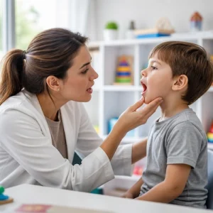 استفاده از آینه برای آموزش و تمرین جایگاه تلفظ حروف به کودکان مبتلا به آپراکسی